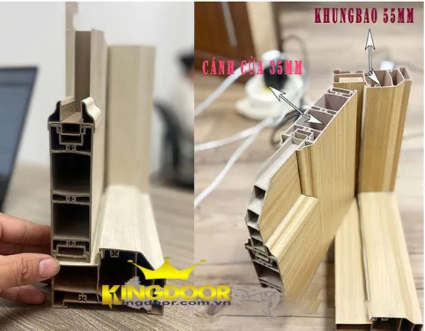 Sơ đồ cấu tạo chi tiết của cửa nhựa Đài Loan chuyên dụng cho nhà vệ sinh