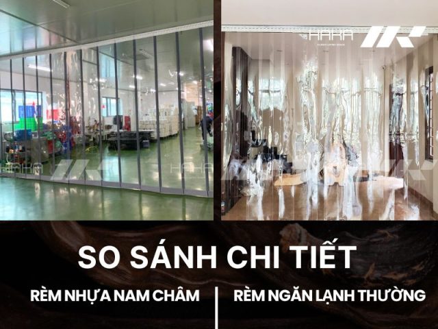 so sánh chi tiết rèm nam châm và rèm ngăn lạnh thông thường
