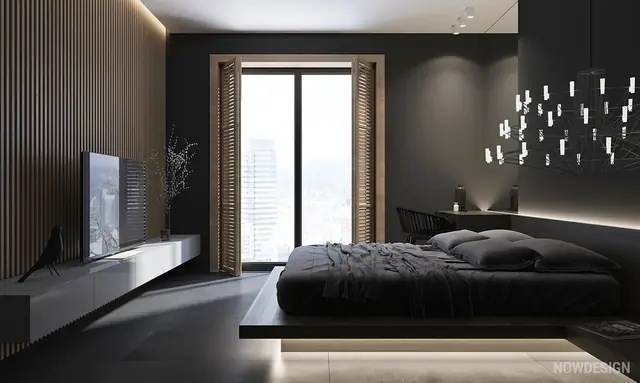 6 kiểu sơn phòng ngủ màu đen đẹp, hiện đại và sang trọng