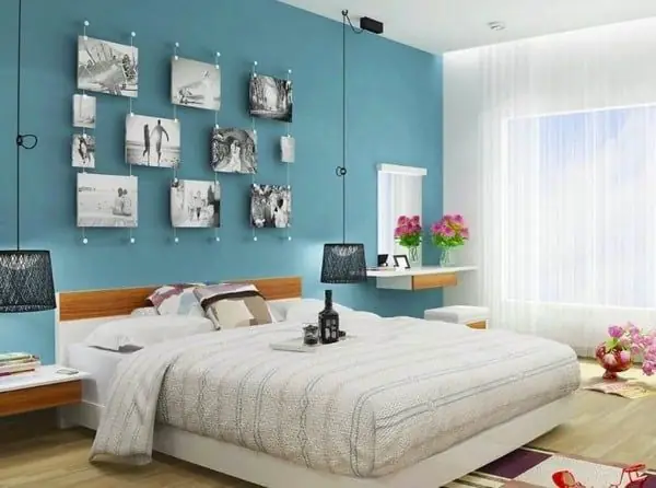 Hướng dẫn sơn phòng ngủ màu xanh ngọc bích đẹp và hợp phong thủy