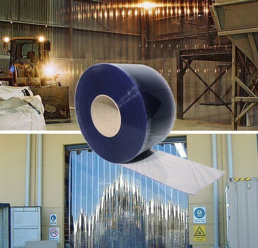 Tấm rèm cửa nhựa trong suốt ngăn bụi tại nhà xưởng sản xuất