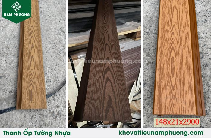 Thanh gỗ nhựa ốp tường ngoài trời