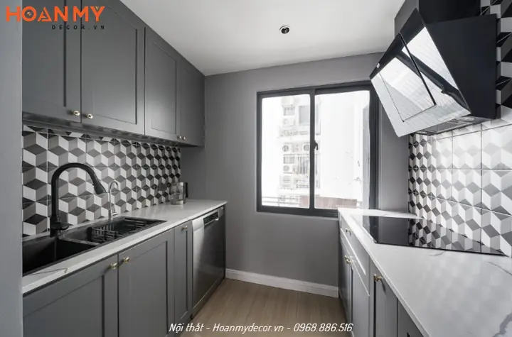 Nội thất chung cư 100m2 có 2 phòng ngủ Tân cổ điển sang trọng