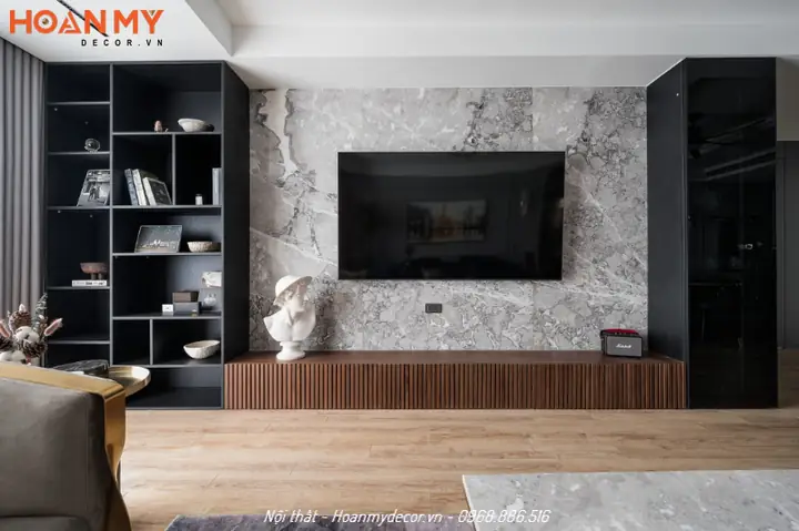 Nội thất chung cư 100m2 có 2 phòng ngủ Tân cổ điển sang trọng