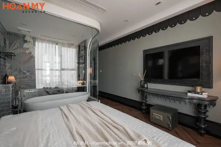 Thiết kế căn hộ 100m2 2 phòng ngủ phong cách Indochine gần gũi