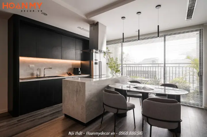 Thiết kế nội thất căn hộ 100m2 2 phòng ngủ hiện đại, tiện nghi