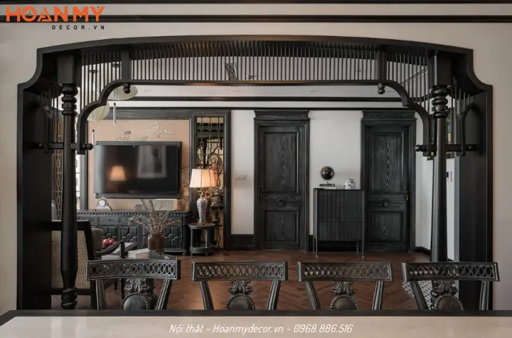 Thiết kế căn hộ 100m2 2 phòng ngủ phong cách Indochine gần gũi