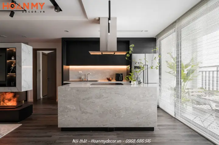 Thiết kế nội thất căn hộ 100m2 2 phòng ngủ hiện đại, tiện nghi