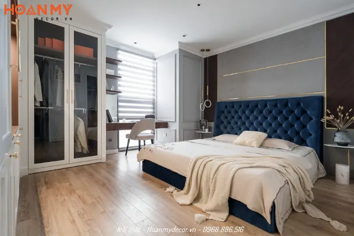 Nội thất chung cư 100m2 có 2 phòng ngủ Tân cổ điển sang trọng