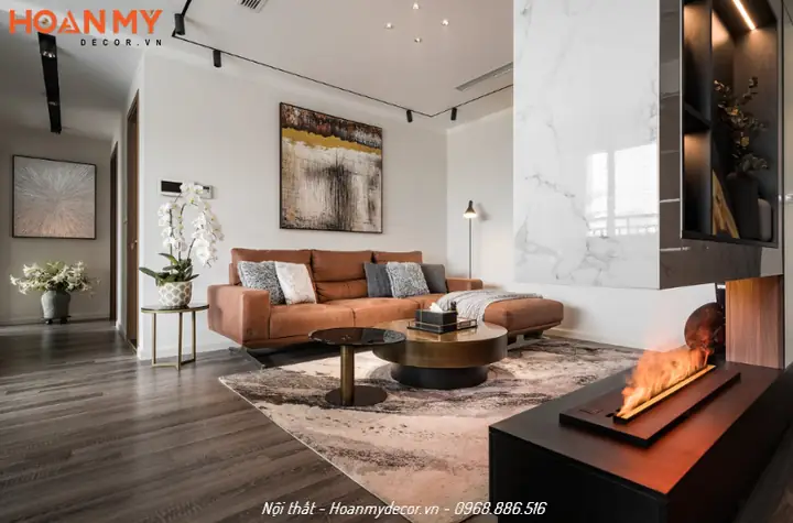 Thiết kế nội thất căn hộ 100m2 2 phòng ngủ hiện đại, tiện nghi