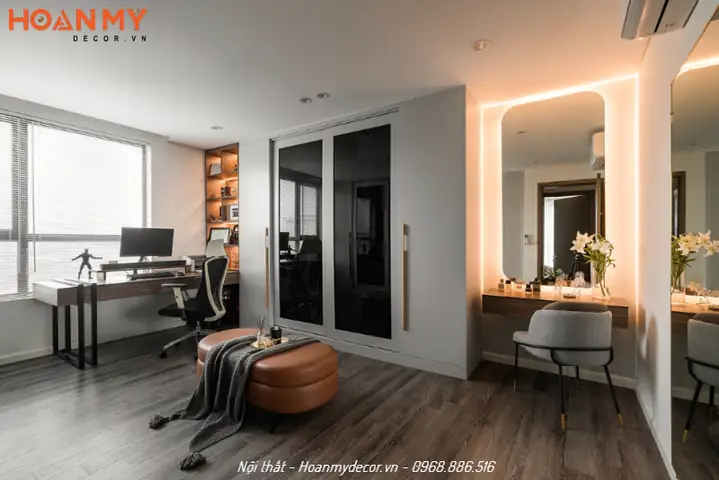 Thiết kế nội thất căn hộ 100m2 2 phòng ngủ hiện đại, tiện nghi
