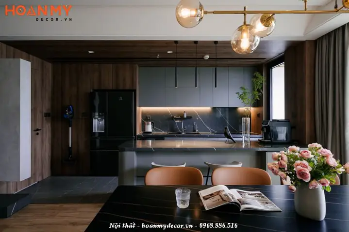 Thiết kế nội thất chung cư 120m2 3 phòng ngủ đơn giản, hiện đại