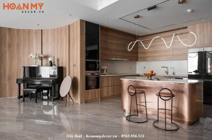 Thiết kế căn hộ 120m2 3 phòng ngủ theo phong cách Luxury