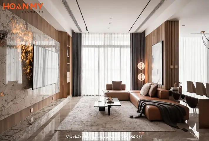 Thiết kế căn hộ 120m2 3 phòng ngủ theo phong cách Luxury