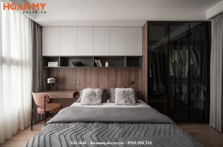 Thiết kế nội thất chung cư 120m2 3 phòng ngủ đơn giản, hiện đại