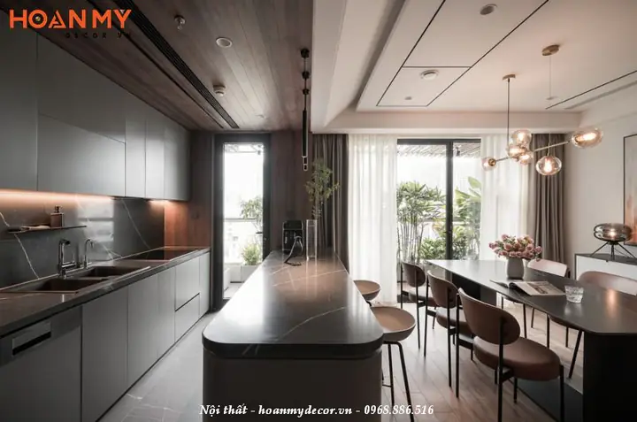 Thiết kế nội thất chung cư 120m2 3 phòng ngủ đơn giản, hiện đại