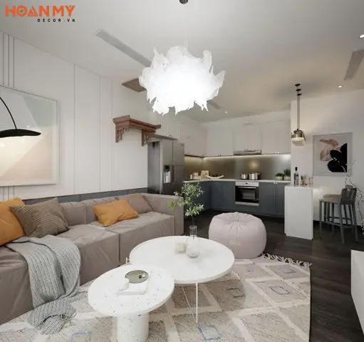 Mẫu căn hộ 120m2 3 phòng ngủ theo phong cách Sacndinavian