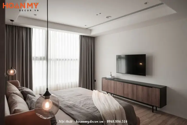 Thiết kế nội thất chung cư 120m2 3 phòng ngủ đơn giản, hiện đại