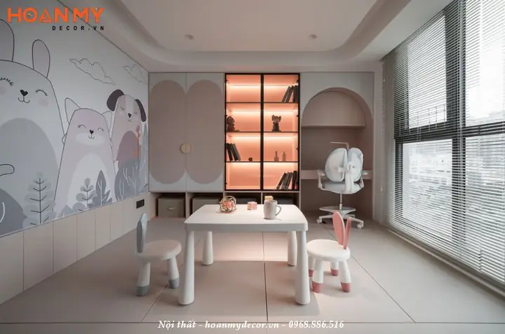 Thiết kế nội thất chung cư 120m2 3 phòng ngủ đơn giản, hiện đại