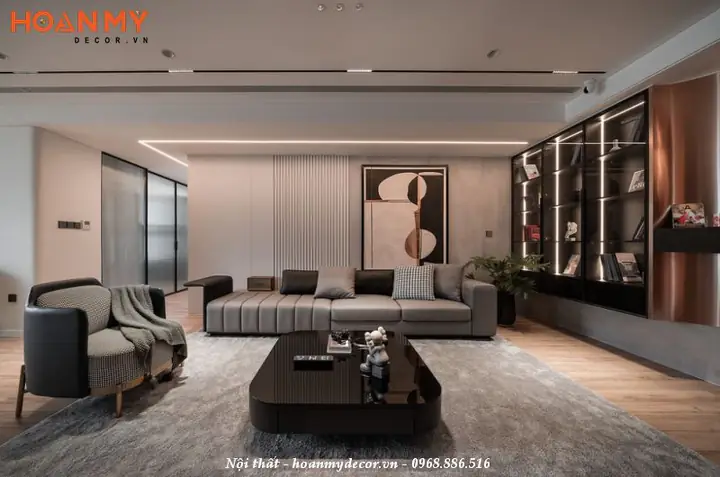 Thiết kế nội thất chung cư 120m2 3 phòng ngủ đơn giản, hiện đại