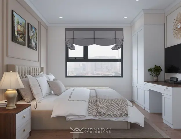 Thiết kế nội thất phòng ngủ trong căn hộ 45m2