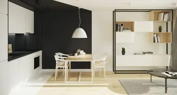 Mẫu 7: Thiết kế căn hộ 46m2 2 phòng ngủ đẹp Mẫu 7: Thiết kế căn hộ 46m2 2 phòng ngủ đẹp