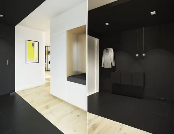 Mẫu 7: Thiết kế căn hộ 46m2 2 phòng ngủ đẹp Mẫu 7: Thiết kế căn hộ 46m2 2 phòng ngủ đẹp