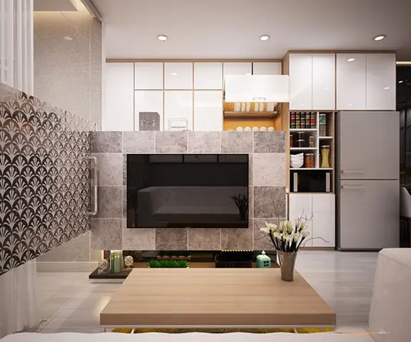 Mẫu 2: Thiết kế căn hộ 46m2 hiện đại Mẫu 2: Thiết kế căn hộ 46m2 hiện đại