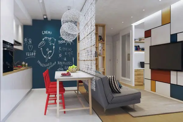 Mẫu 6: Thiết kế căn hộ 46m2 2 phòng ngủ khoa học Mẫu 6: Thiết kế căn hộ 46m2 2 phòng ngủ khoa học
