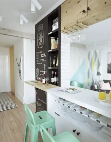 Mẫu 5: Thiết kế căn hộ 46m2 2 phòng ngủ đẹp nhất Mẫu 5: Thiết kế căn hộ 46m2 2 phòng ngủ đẹp nhất