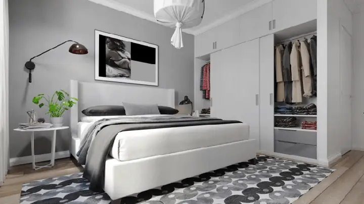 4. Mẫu nội thất căn hộ chung cư 48m2 với 1 - 2 phòng ngủ