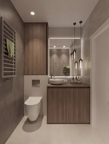 4. Mẫu nội thất căn hộ chung cư 48m2 với 1 - 2 phòng ngủ
