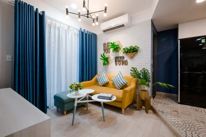 3. Mẫu nội thất chung cư 46m2 có 1 - 2 phòng ngủ