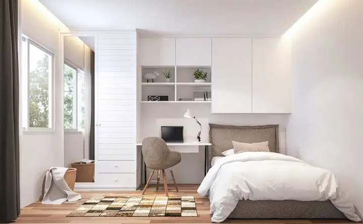 4. Mẫu nội thất căn hộ chung cư 48m2 với 1 - 2 phòng ngủ