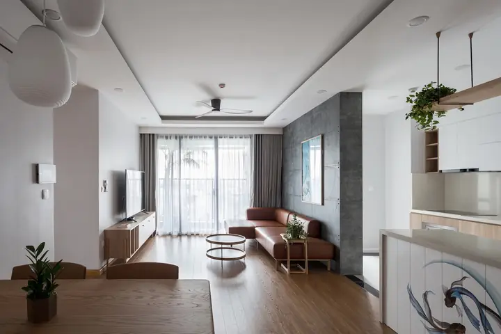 6. Thiết kế nội thất chung cư 60m2 2 phòng ngủ với phong cách tối giản 6. Thiết kế nội thất chung cư 60m2 2 phòng ngủ với phong cách tối giản