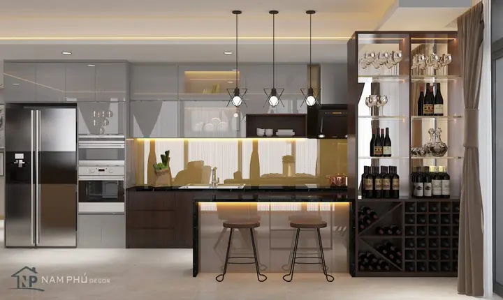 Thiết kế căn hộ chung cư 70m2 2 phòng ngủ tphcm