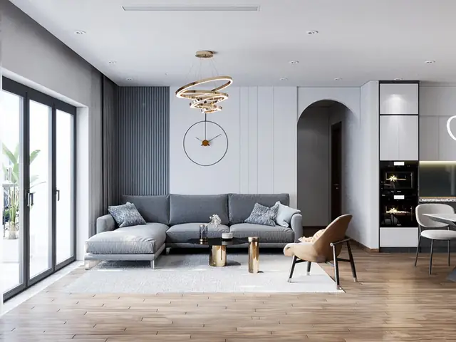 Thiết kế nội thất căn hộ 80m2 3 phòng ngủ phong cách hiện đại Thiết kế nội thất căn hộ 80m2 3 phòng ngủ phong cách hiện đại