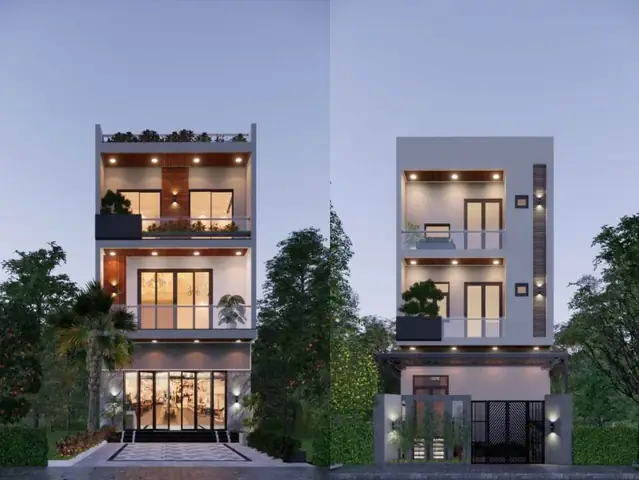 Thiết kế nhà 3 tầng 7x20m Thiết kế nhà 3 tầng 7x20m