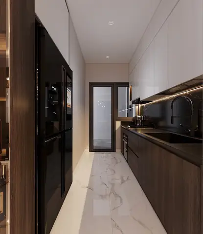 Thiết kế nội thất phòng khách bếp căn hộ 90m2 2 phòng ngủ đẹp, hiện đại Thiết kế nội thất phòng khách bếp căn hộ 90m2 2 phòng ngủ đẹp, hiện đại