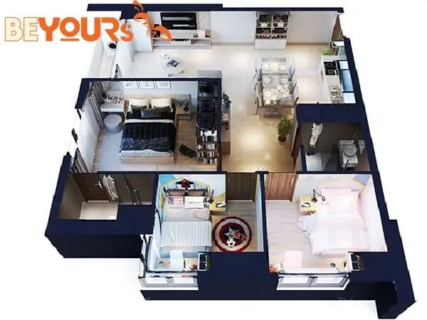 Làm Sao Để Thiết Kế Căn Hộ 90m2 3 Phòng Ngủ Tối Ưu?