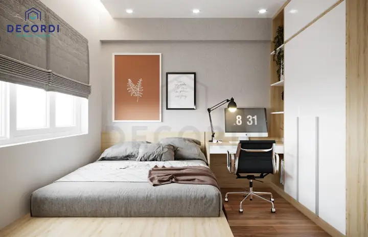 Mẫu 2: Thiết kế nội thất căn hộ 65m2 phong cách sang trọng