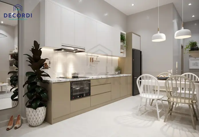 Mẫu 1: Nội thất chung cư 65m2 2 phòng ngủ hiện đại