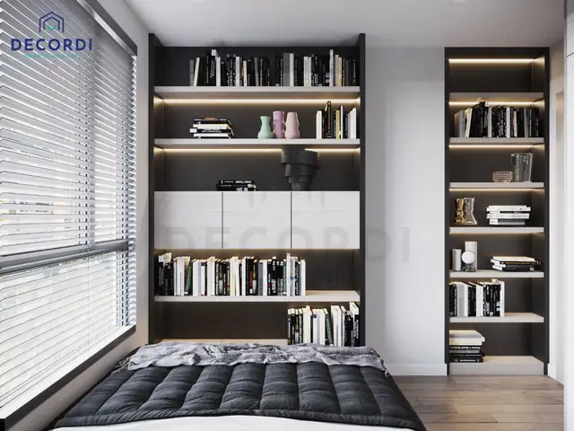 Mẫu 3: Thiết kế nội thất căn hộ 65m2 2 phòng ngủ hơi hướng luxury