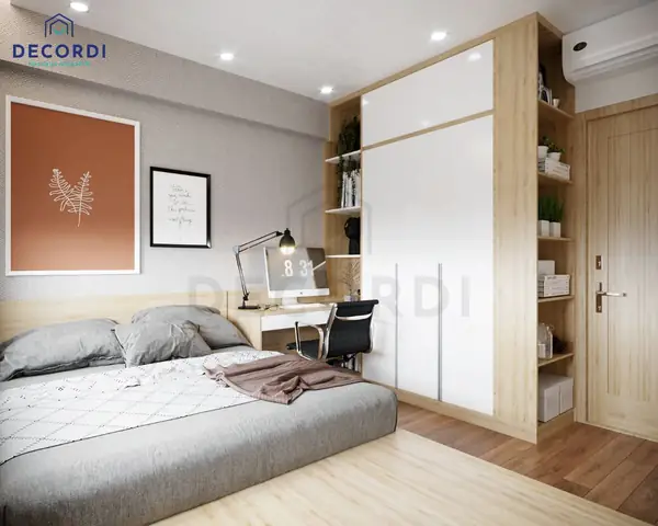 Mẫu 2: Thiết kế nội thất căn hộ 65m2 phong cách sang trọng