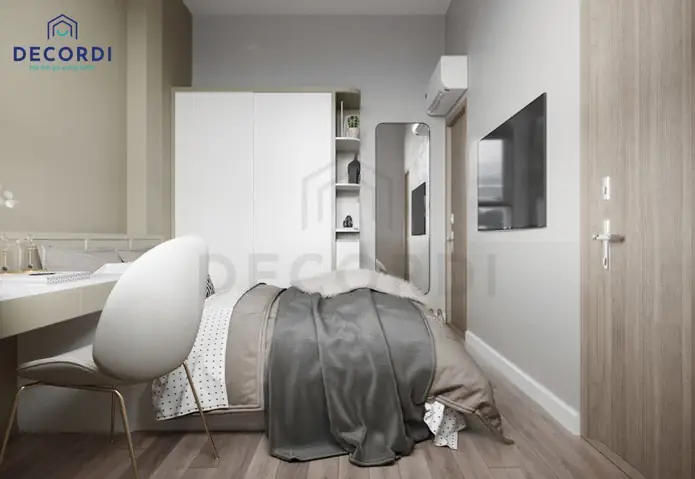 Mẫu 1: Nội thất chung cư 65m2 2 phòng ngủ hiện đại