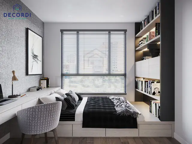 Mẫu 3: Thiết kế nội thất căn hộ 65m2 2 phòng ngủ hơi hướng luxury