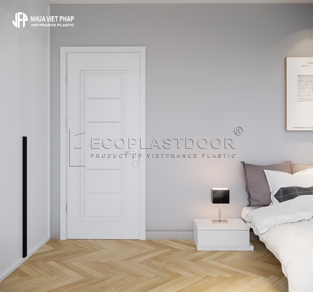 Thiết kế cửa nhựa composite Việt Pháp cách âm cho phòng ngủ