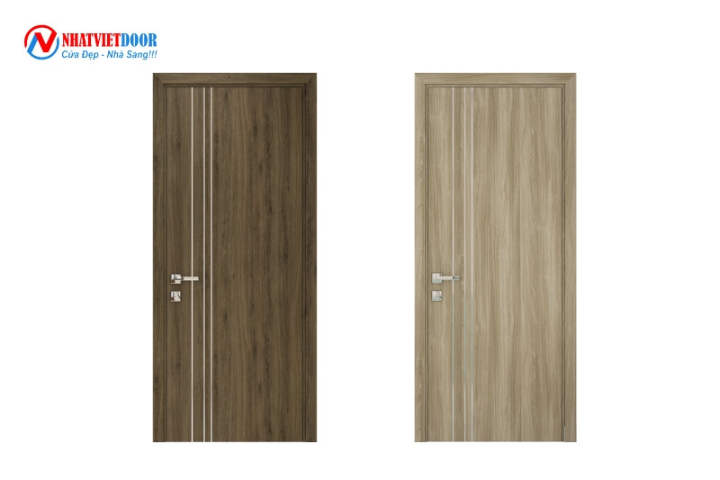 Thiết kế cửa nhựa composite với các đường sọc thẳng tạo điểm nhấn