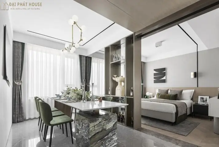 thiết kế nội thất chung cư 1 phòng ngủ