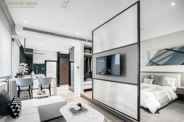 thiết kế nội thất chung cư 1 phòng ngủ